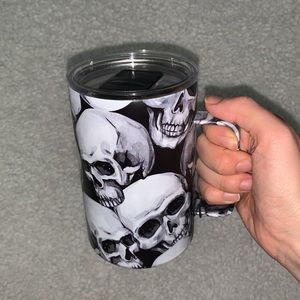 Matte Skull Pattern Stainless Steel Mug